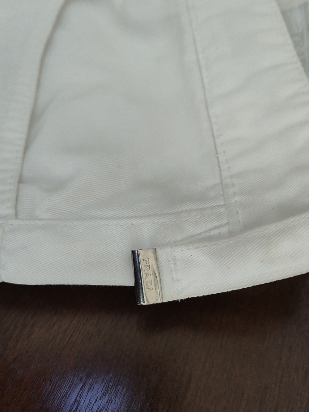 PRADA Milano Men’s White Denim Logo Jeans Button Fly Size 34x30 Vtg Y2k Archive - Picture 12 of 16